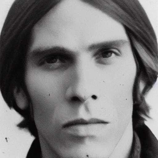 Image similar to A photograph portrait of Jerma985 with short-medium length hair a combover wearing early 1970s menswear in the early 1970s, taken in the early 1970s, grainy, taken on a 1970s Polaroid Camera, realistic, hyperrealistic, very realistic, highly detailed, very detailed, extremely detailed, detailed, digital art, trending on artstation, colorized photo