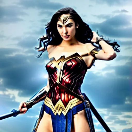 Gal Gadot as Wonder Woman, Anime, action shot | Stable Diffusion | OpenArt