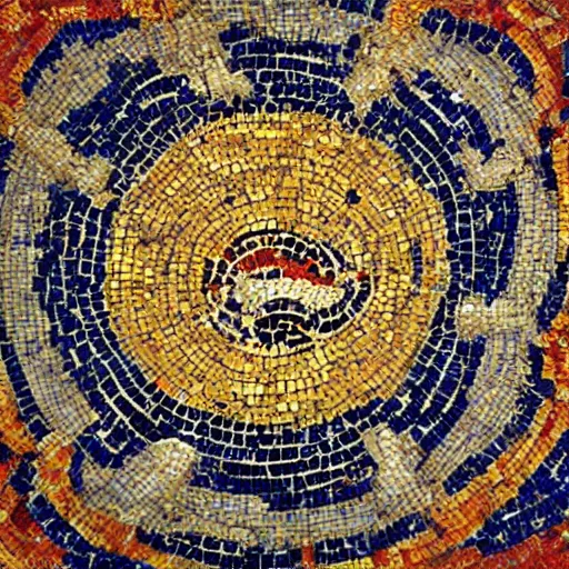 Image similar to alien roman mosaic