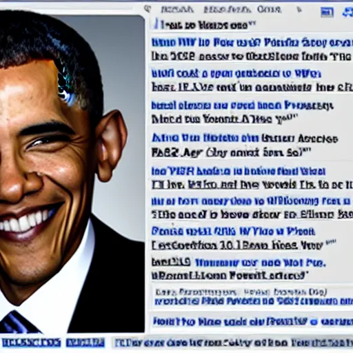 Prompt: myspace profile for barack obama