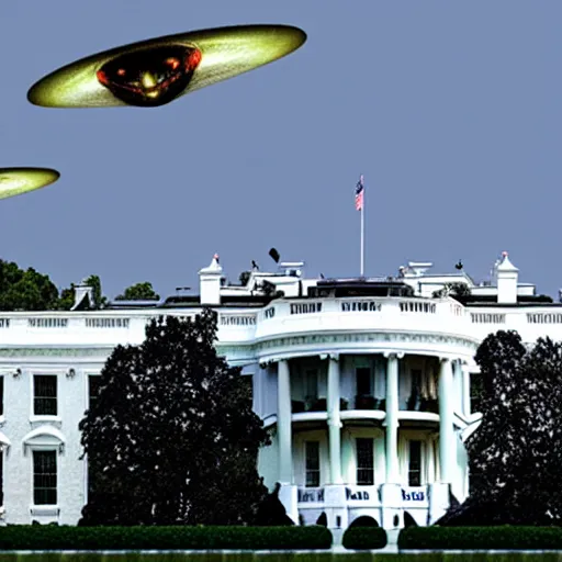 Image similar to aliens invading the white house,