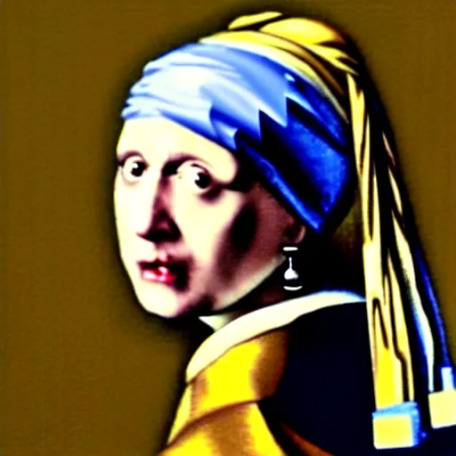 Image similar to jason statham with a pearl earring by vermeer