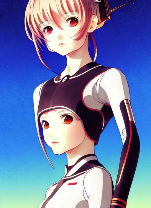 Image similar to ilya kuvshinov anime illustration alien hybrid girl, last exile, murata range, fine detail, perfect anime face, dramatic lighting, dynamic composition, yoshitoshi abe, art deco, cel shading, vivid, rich texture, ( ( ( yoshinari yoh ) ) ), alphonse mucha, ( ( ( colorful ) ) ),