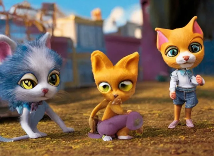 Image similar to littlest pet shop cat in fantastic mr. fox ( 2 0 0 9 )