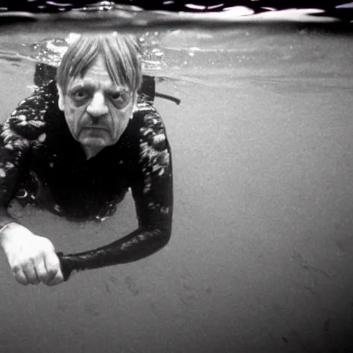 Image similar to mark e smith swimming underwater, about to catch a big fish