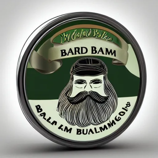 Image similar to 3 d render of vintage looking beard balm tin