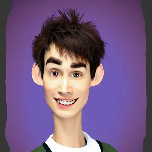 Image similar to jacob collier pixar character