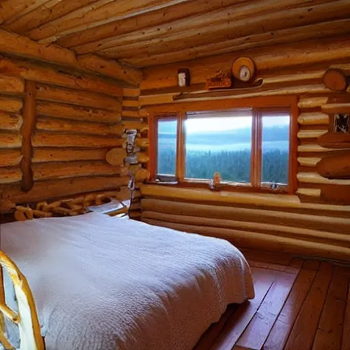 Image similar to “inside log cabin room”