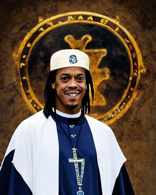 Prompt: ronaldinho as the pope, professional photograph, 4 k