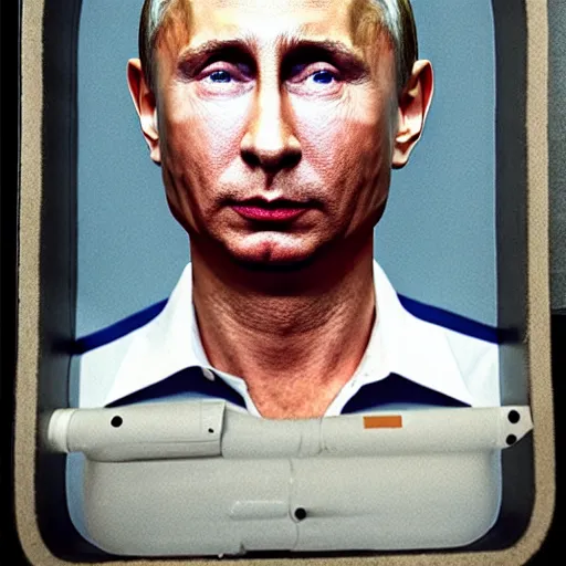 Image similar to uhd hyperrealistic submarine sandwich with vladimir putin's face on it. photo by annie leibowitz.