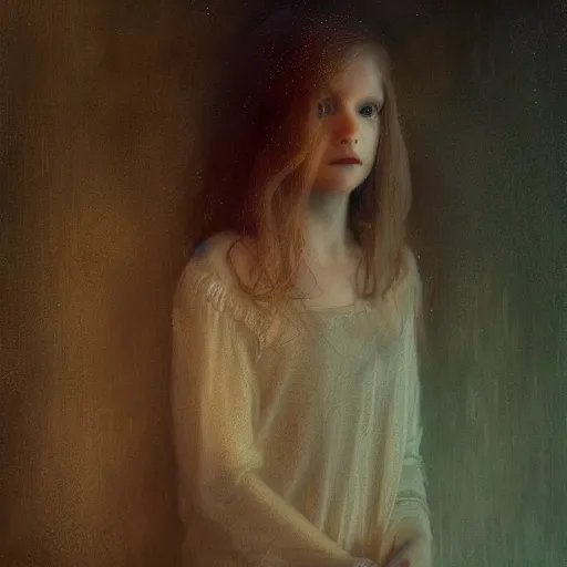 Prompt: pale young ghost girl, by mikko lagerstedt, by gaston bussiere, by jean deville, cinematic lighting