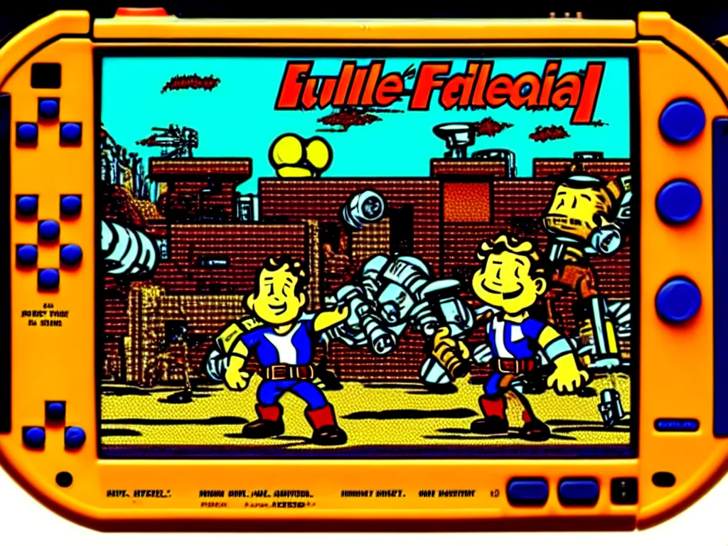 Image similar to fallout 2 on nes nintendo console photo of ctr tv