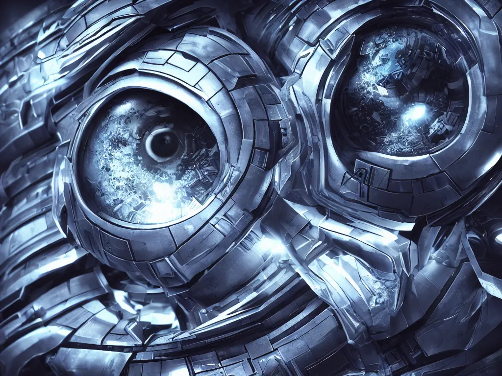 Prompt: a futuristic eye with soundwaves, photorealistic octane render, hyper detailed, hyper realistic