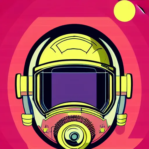 Image similar to individual astronaut portrait fallout 7 6 retro futurist illustration art by butcher billy, sticker, colorful, illustration, highly detailed, simple, smooth and clean vector curves, no jagged lines, vector art, smooth andy warhol style