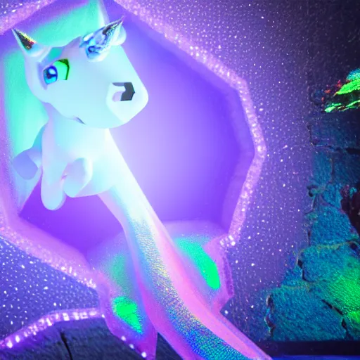 Prompt: a macroshot of a holographic unicorn cell, unreal engine 5, cinematic