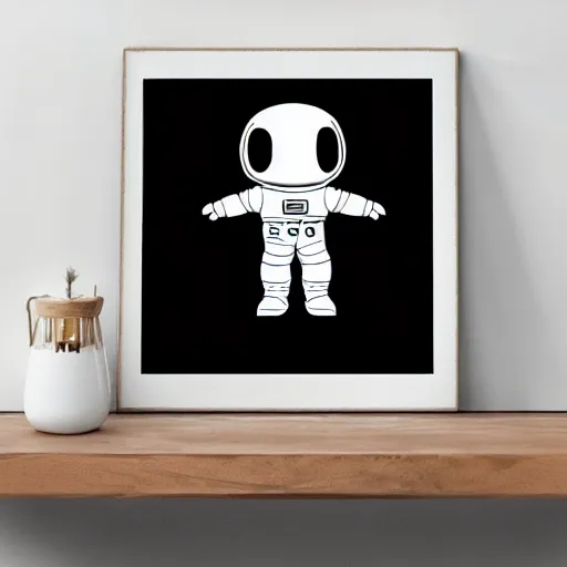 Prompt: Cute Astronaut white background Etsy