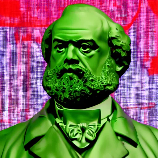 Prompt: karl marx slimed at the kids choice awards, professional photography