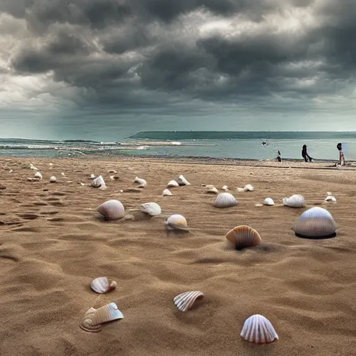 Prompt: idyllic vision of the seaside with seashells by eric zener and liam wong, hdr,