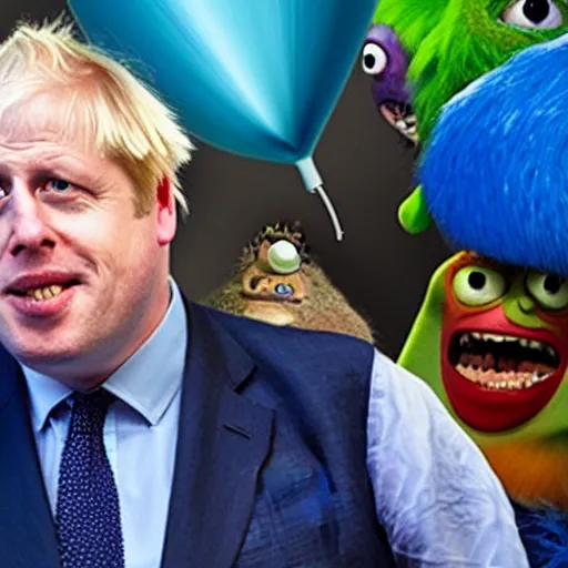 Image similar to boris johnson in monsters inc