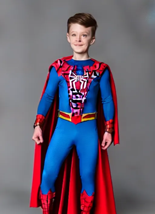 Image similar to superhero outfit inspired by spiderman and doctor strange