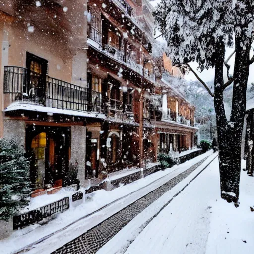 Image similar to Villa 31 Buenos Aires with snow