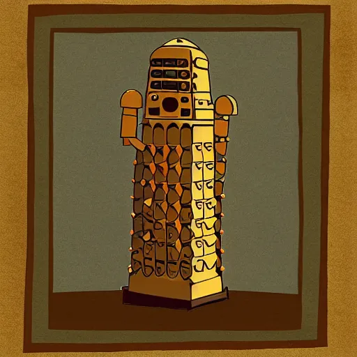 Image similar to portrait of a Dalek as Jesus