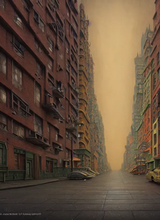 Image similar to hyper detailed 3d render like a Oil painting - the lonely city, by Jacek Yerka, Mariusz Lewandowski, Houdini algorithmic generative render, Abstract brush strokes, Masterpiece, Edward Hopper and James Gilleard, Zdzislaw Beksinski, Mark Ryden, Wolfgang Lettl, hints of Yayoi Kasuma, octane render, 8k