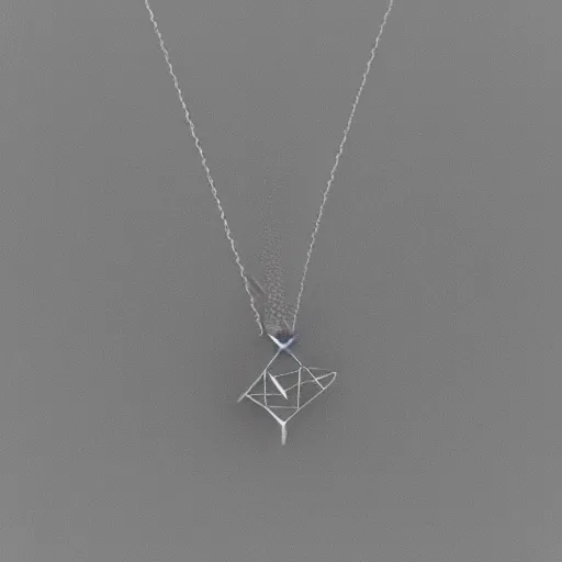 Prompt: a silver constellation necklace pendant, 3 d rendering