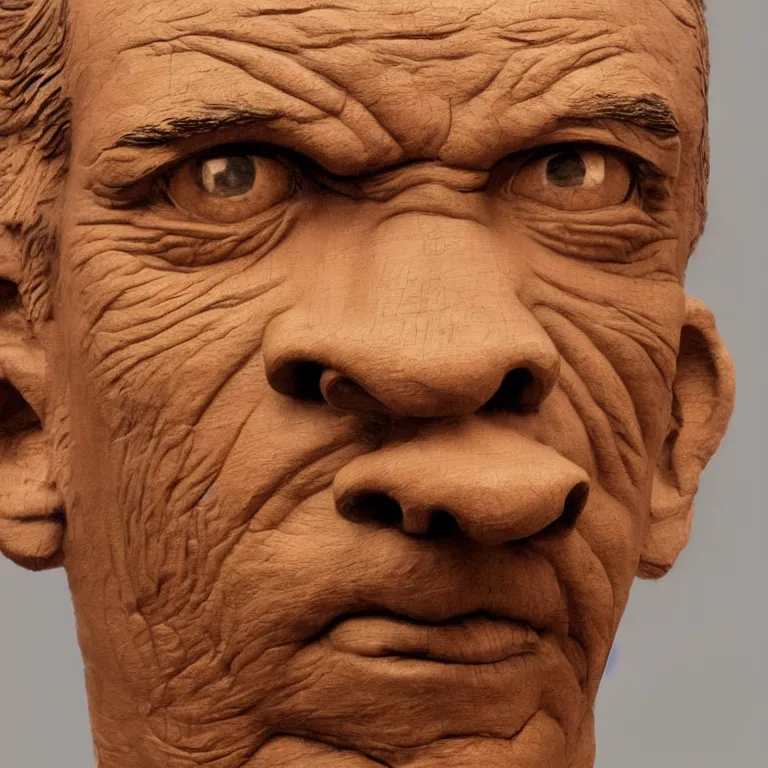 Prompt: public sculpture minimalist bust portrait of a powerful bengali man, beautiful symmetrical face accurate face detailed face realistic proportions, carved out of cedar wood on a pedestal by stephan balkenhol and martin puryear and ron mueck, hyperrealistic dramatic lighting shocking detail trending on artstation 8 k