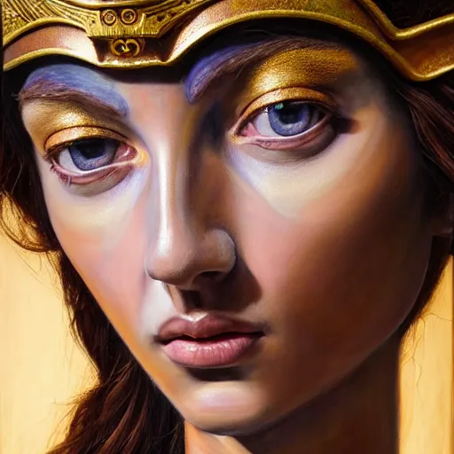 Prompt: hyperrealistic mixed media painting of beautiful goddess Athena, stunning 3d render inspired art by P. Craig Russell and Barry Windsor-Smith, perfect facial symmetry, dim volumetric lighting, full full full full face face face face face 8k octane beautifully detailed render, post-processing, portrait, extremely hyper-detailed, intricate, epic composition, brown brown brown eyes eyes eyes eyes, realistic realistic realistic eyes, cinematic lighting, masterpiece, trending on artstation, detailed detailed detailed, masterpiece, stunning