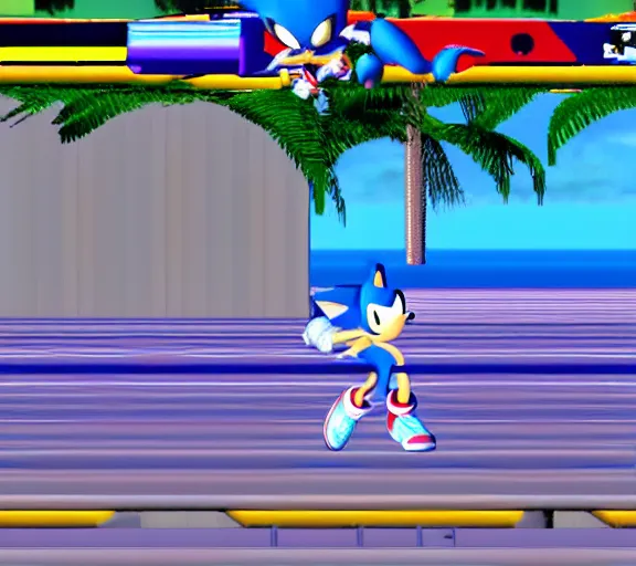 Image similar to sonic adventure on the sega saturn, ingame screenshot