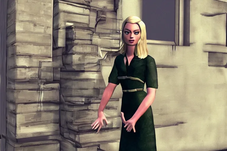 Image similar to margot robbie in garry's mod