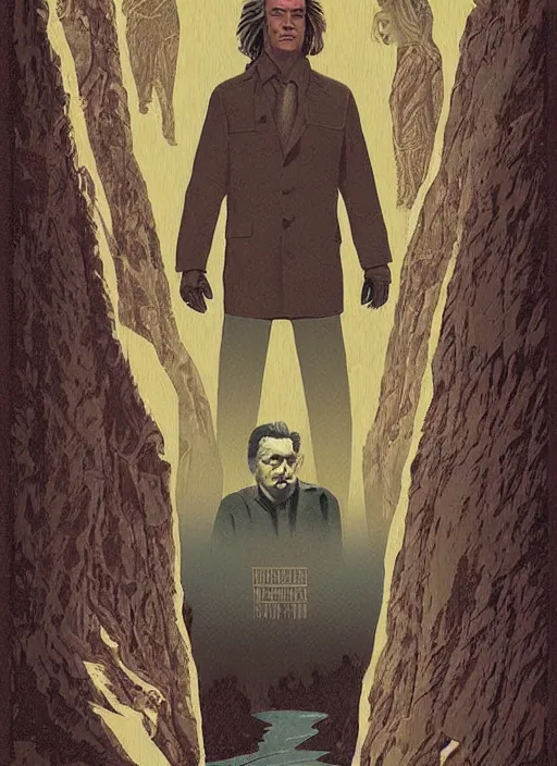 Prompt: twin peaks movie poster art by mike koelsch