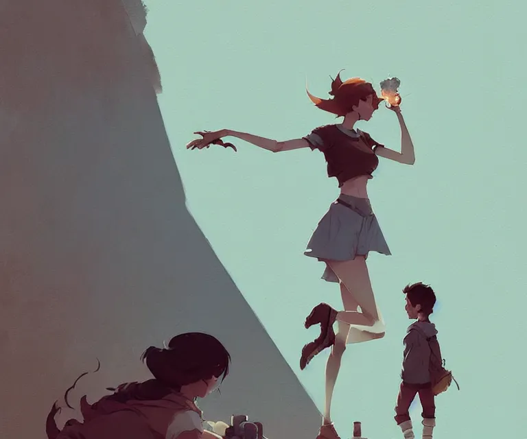 Image similar to the converse of the big, naturel, art style by atey ghailan, greg rutkowski, greg tocchini, james gilleard, joe gb fenton, in kaethe butcher, dynamic lighting, gradient light blue, brown, blonde cream and white color in scheme, grunge aesthetic