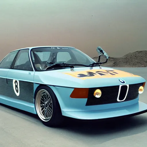 Image similar to bmw Nazca driven by Sasquatch