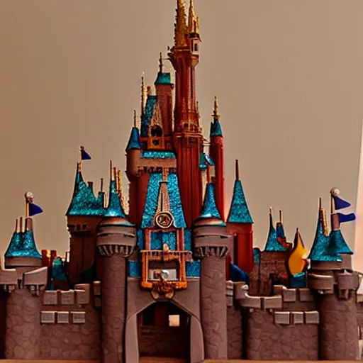 Image similar to disney world castle made of chocolate