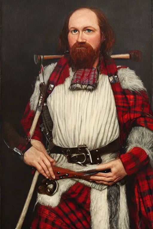 Image similar to a portrait of a Scottish laird, art