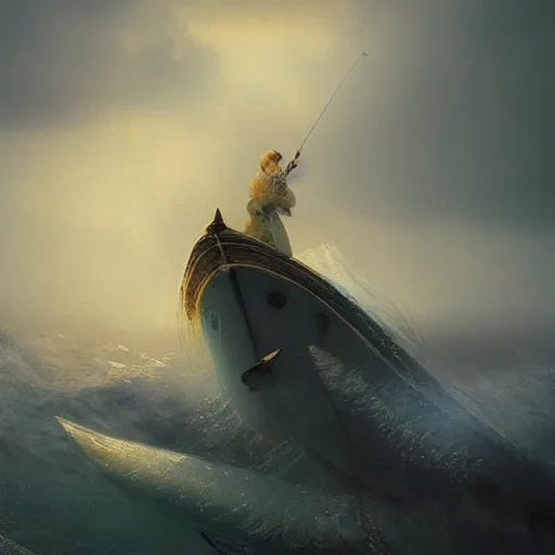 Image similar to fish by elena vizerskaya and ivan aivazovsky, perfectly detailed, artstation, sharp focus, highly detailed, studio photography, impresion de giclee arte abstracto, award winning