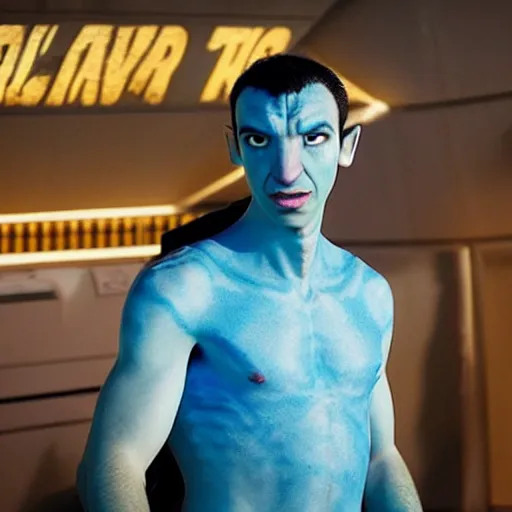 Image similar to “a still of Nathan Fielder in Avatar”