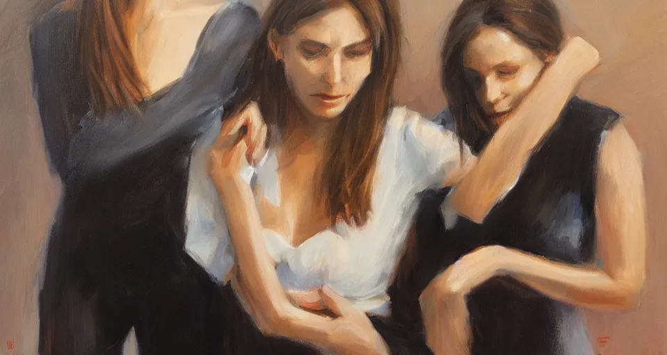 Prompt: the two complementary forces that make up all aspects and phenomena of life, by Emilia Wilk