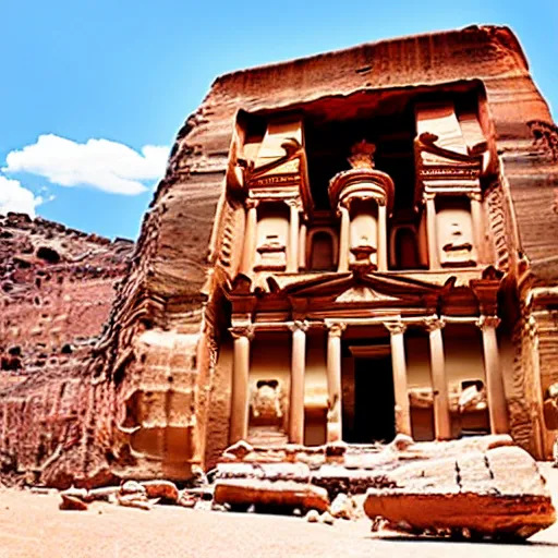Prompt: the temple of petra