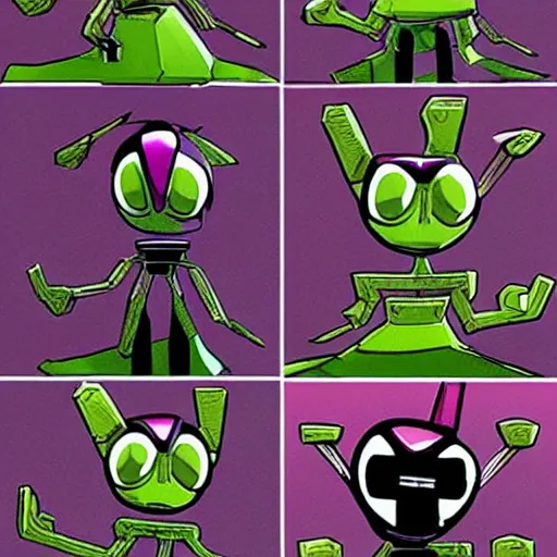 Prompt: invader zim toy design