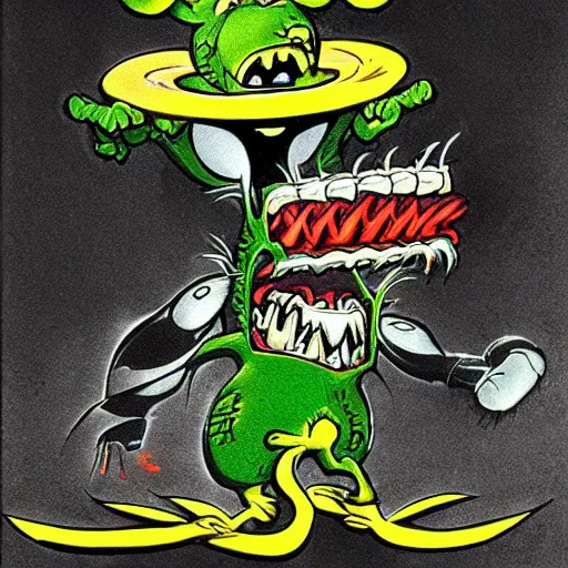 Prompt: rat fink by ed big daddy roth