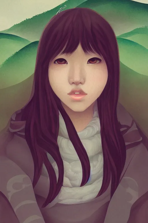 Prompt: a portrait of a character in a scenic environment by Janice Sung