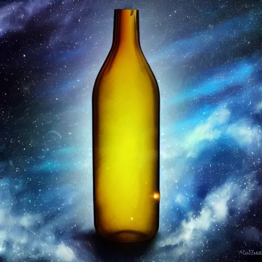 Image similar to a bottle that contains the universe