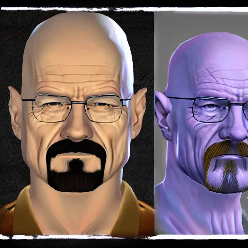 Prompt: walter white in everquest art style