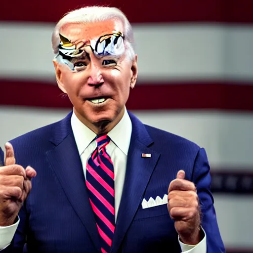 Image similar to joe biden as a cyborg cybernetic necromancer magic realism fantasy realm sci - fi