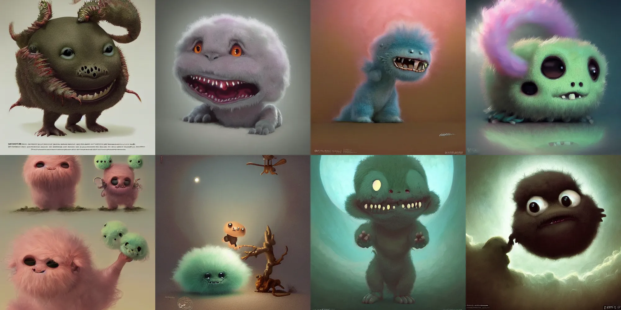 Prompt: cute! fluffy baby caterpillar, SSS, wrinkles, grin, rimlight, dancing, fighting, bioluminescent screaming pictoplasma characterdesign toydesign toy monster creature, artstation, cg society, by greg rutkowski, by William-Adolphe Bouguereau, by zdzisław beksiński, by Peter mohrbacher, by nate hallinan, 8k