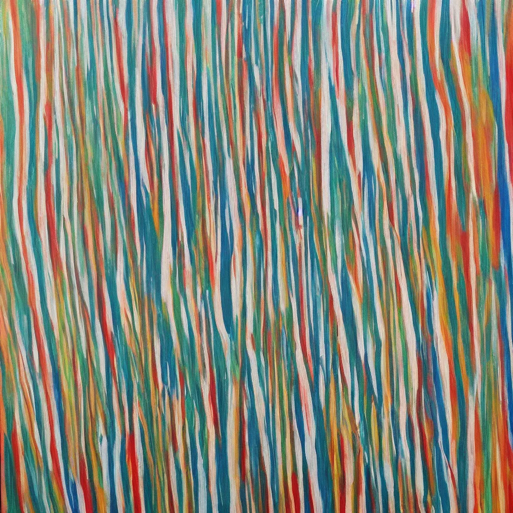 Prompt: oil painting, stripes on canvas