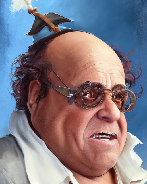 Prompt: portrait of danny devito as a pirate, highly detailed, digital painting, artstation, concept art, sharp focus, illustration, art by artgerm and greg rutkowski and alphonse mucha